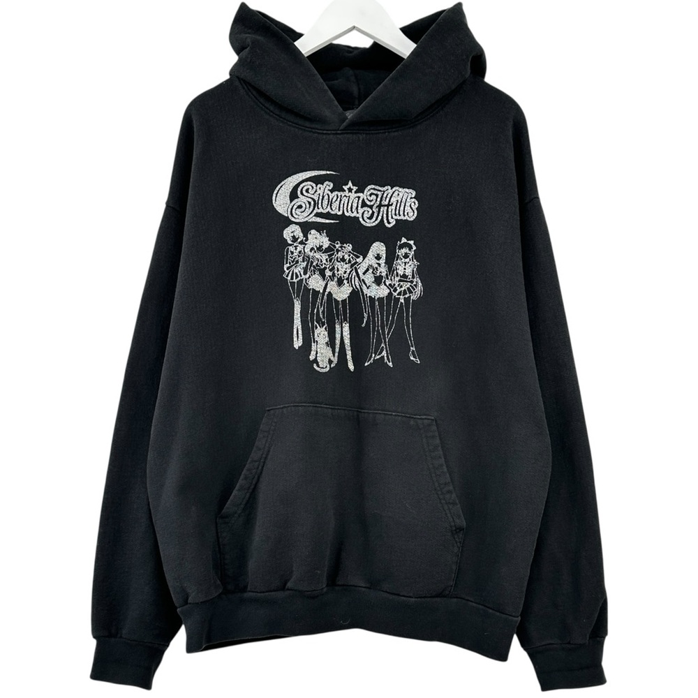 Siberia Spirit Black Sailor Moon Siberia Hills Heavyweight Cotton Hoodie sz L